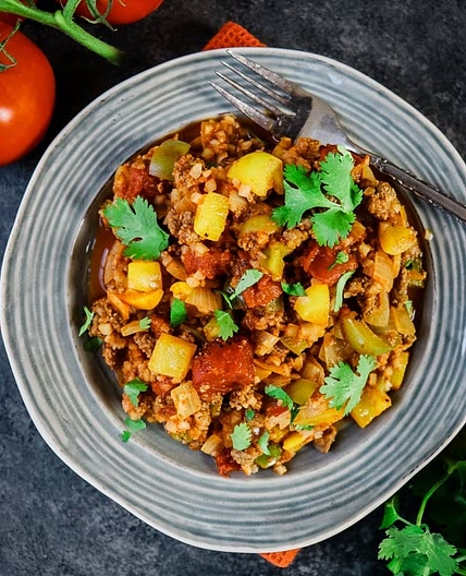 Healthy Unstuffed Peppers