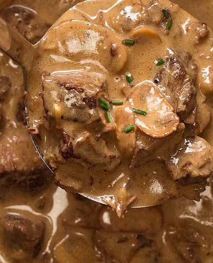 Slow Cooker Beef Stroganoff