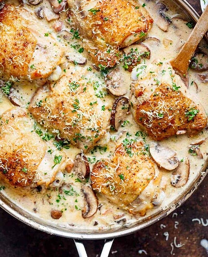 Creamy Parmesan Herb Chicken Mushroom