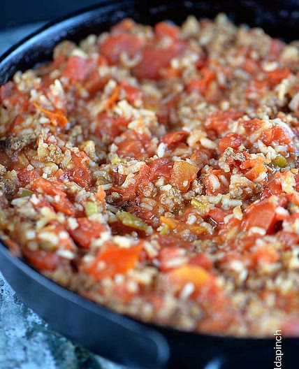 Skillet Spanish Rice with Ground Beef Recipe