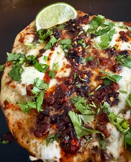 Chili Crisp and Burrata Outdoor Pizza