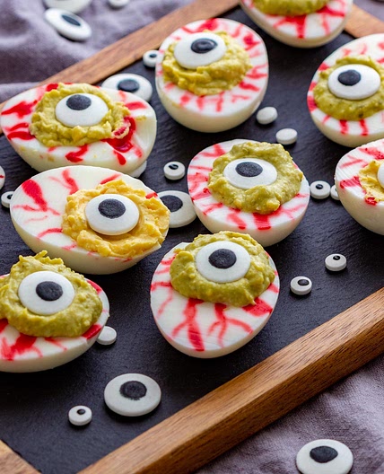 Eyeball Deviled Eggs