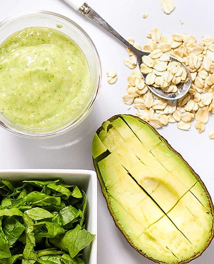 Oats, Spinach + Avocado Baby Food Puree