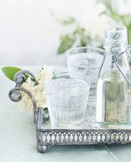 Homemade elderflower cordial