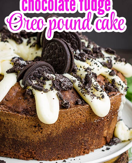 Chocolate Fudge Oreo Pound Cake