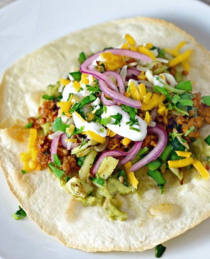 Crispy Ground Turkey Tostadas
