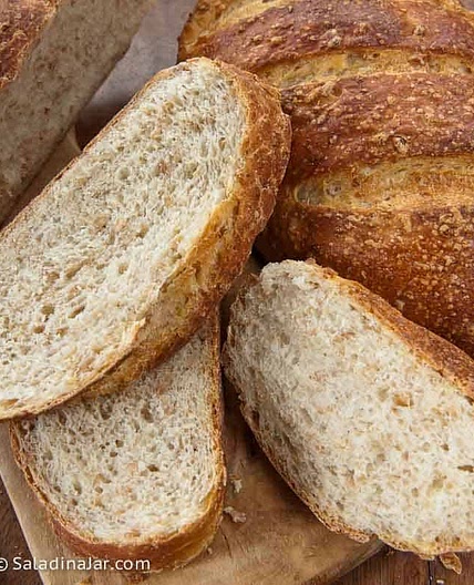 Cracked Wheat Berry Bread (Rustic & Bread Machine-Friendly)