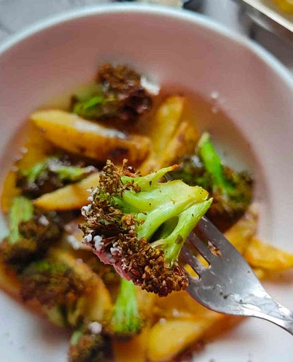 Air Fryer Broccoli Potatoes Recipe