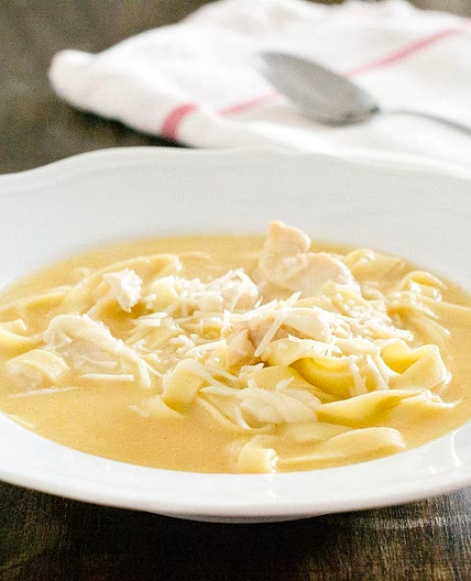 Fettuccine Alfredo Soup with Chicken Recipe