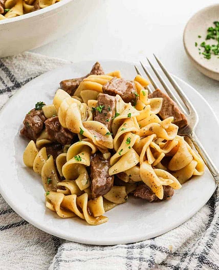 Beef Tips and Noodles