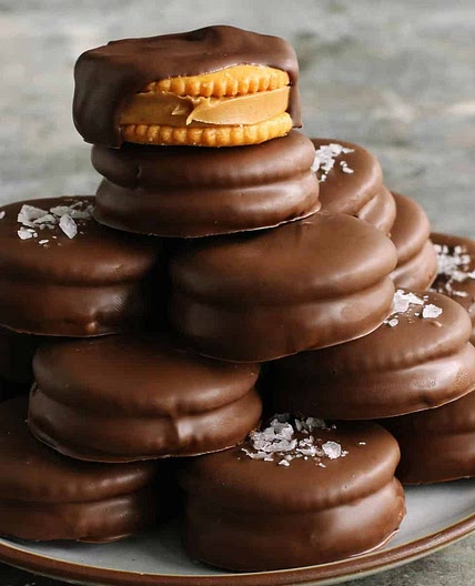 Chocolate Peanut Butter Ritz Cookies