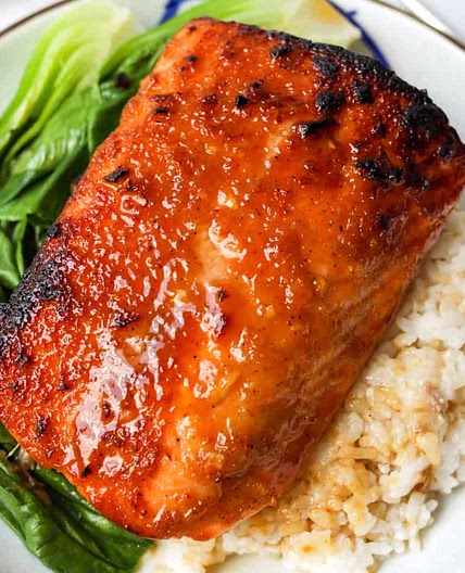 15-min. Easy Air Fryer Ginger Miso Salmon