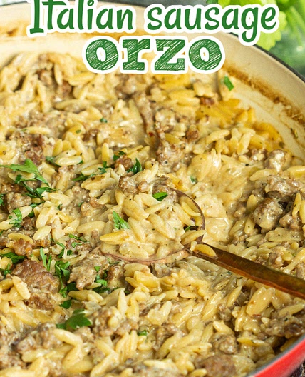 ONE POT ITALIAN SAUSAGE ORZO
