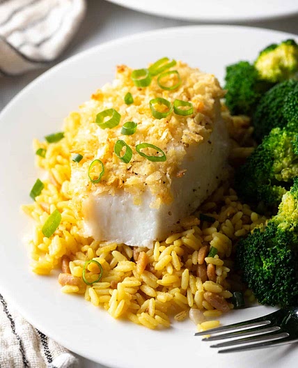 Potato Chip Crusted Baked Fish Recipe
