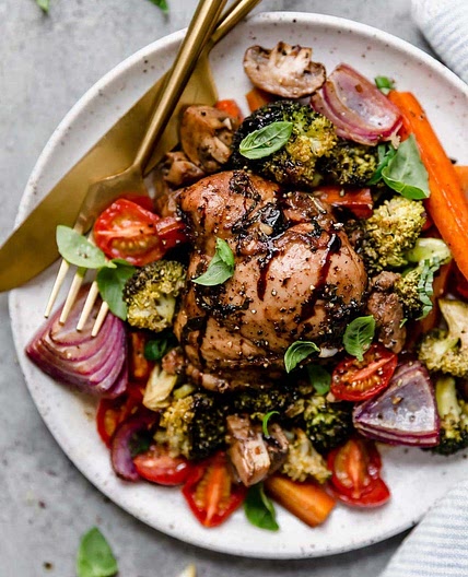 Sheet Pan Balsamic Chicken and Veggies