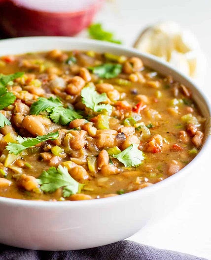 Mexican Charro Pinto Beans in Instant Pot or Crock Pot