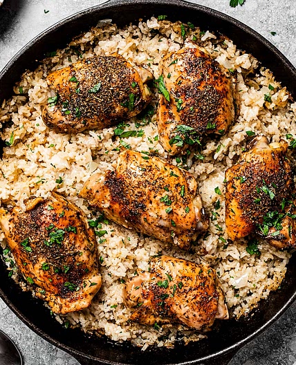 Garlic Butter Chicken and Rice Recipe
