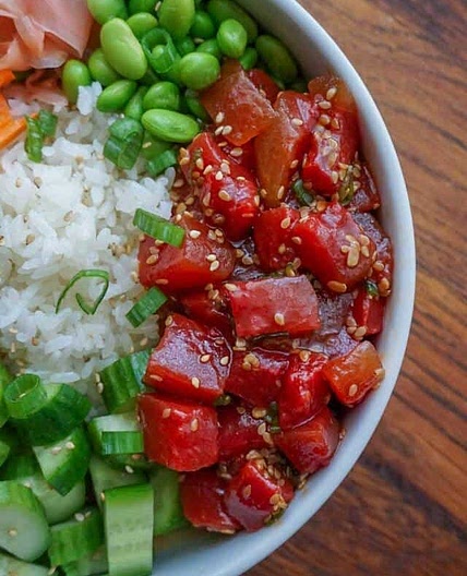 Watermelon Poké (Vegan Tuna)