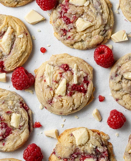 White Chocolate and Raspberry Cookies