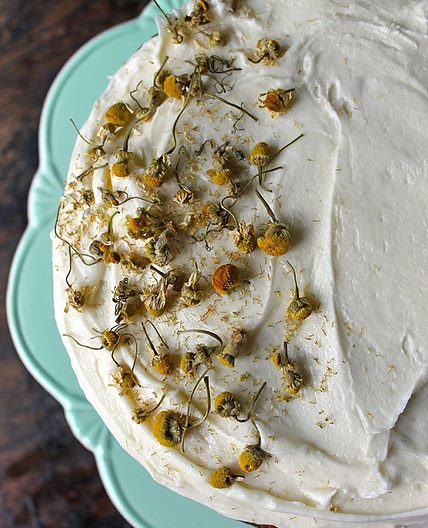 Chamomile Cake with Salted Honey Buttercream