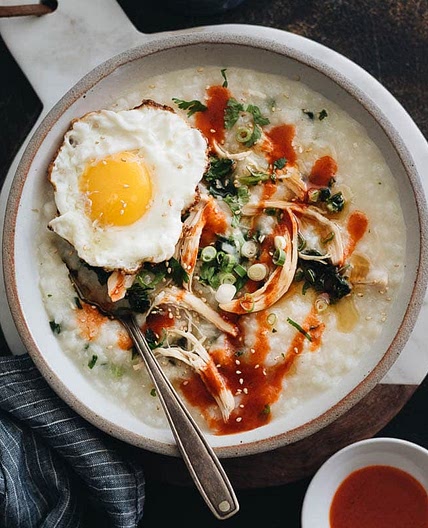 Instant Pot Congee (鸡肉菠菜粥)