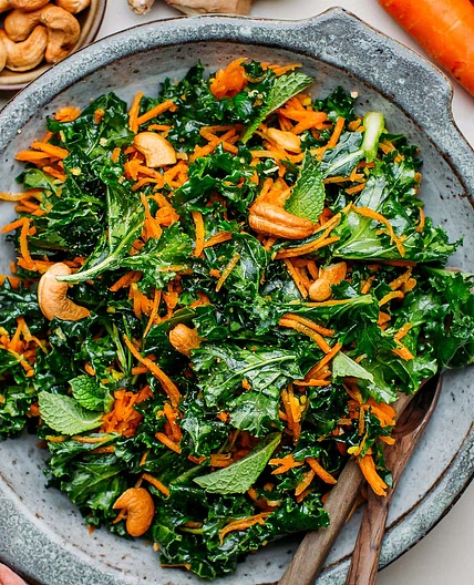 10-Minute Ginger Carrot & Kale Salad