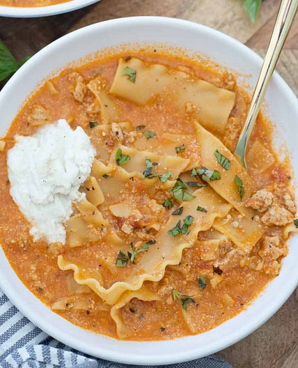 Turkey Lasagna Soup Recipe