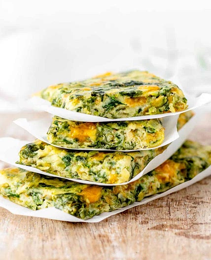 Baked Spinach Zucchini Frittata Fingers {Baby-Friendly}