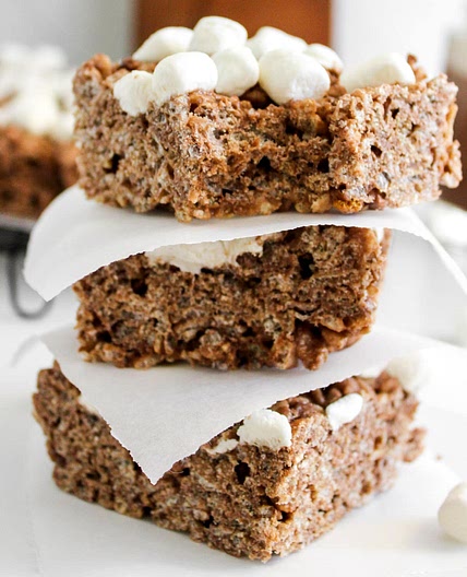 Hot Cocoa Rice Krispie Treats