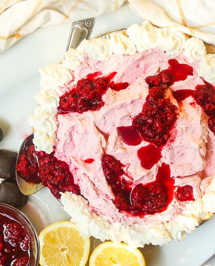 Easy Raspberry Cream Cheese Chiffon Pie