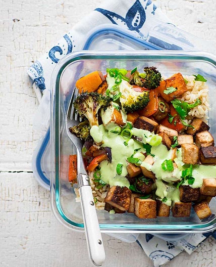 Roasted Veggie & Tofu Brown Rice Bowl