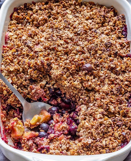 Blueberry Rhubarb Crisp
