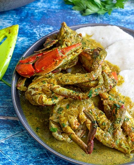 Tobago Curry Crab and Dumplings