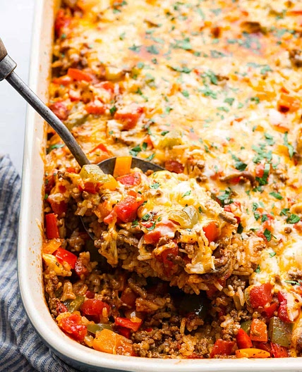 Easy Stuffed Pepper Casserole