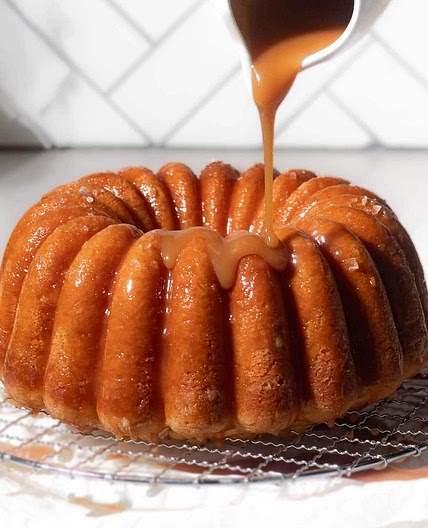 Salted Caramel Kentucky Butter Cake - Bundt Recipe