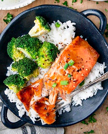 Honey Maple Glazed Salmon