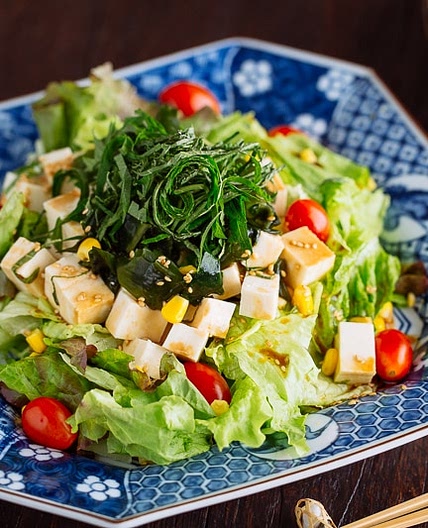 Tofu Salad with Sesame Ponzu Dressing