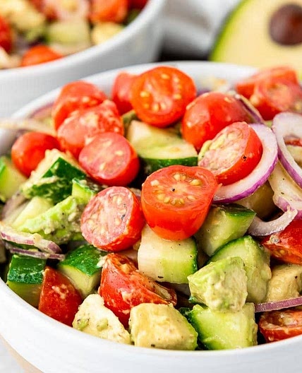 Cucumber, Tomato and Avocado Salad Recipe