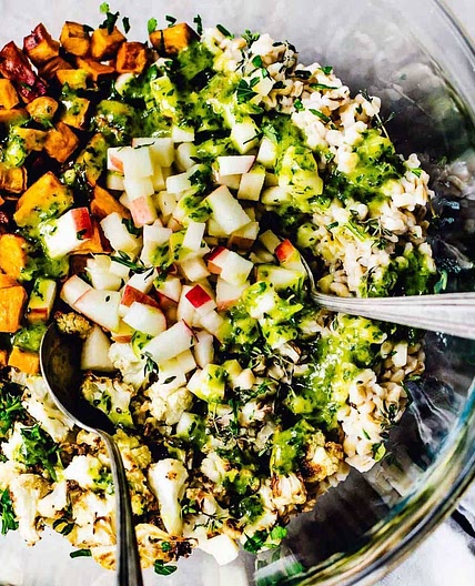 Autumn Glow Salad with Lemon Dressing