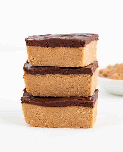 No Bake Chocolate Peanut Butter Bars (Vegan, Gluten-Free, Healthy)