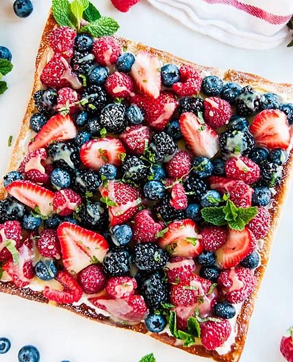 Mascarpone Cream Cheese Berry Tart with Lemon Curd