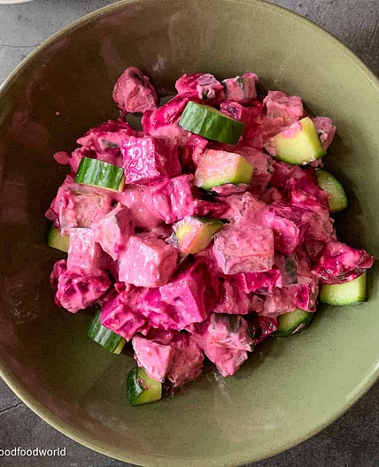 Quick and Easy Beetroot and Cucumber Salad