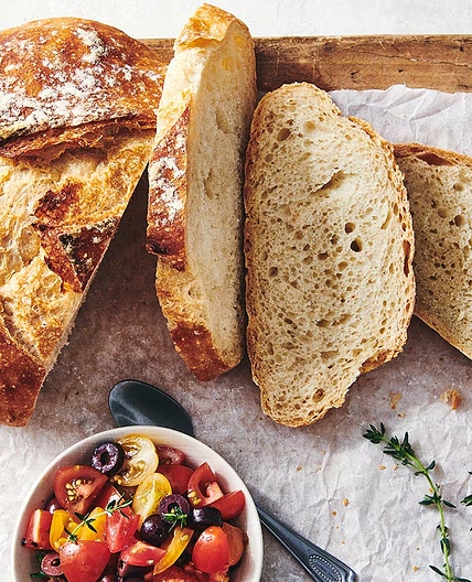No-Knead Crusty White Bread