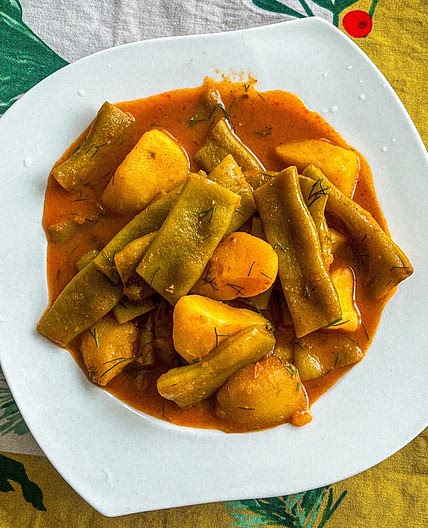Italian Green Beans and Potato Stew