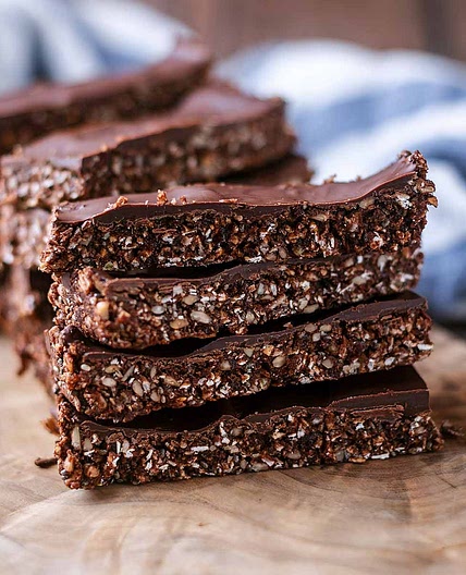 Chocolate Topped Seed Bars
