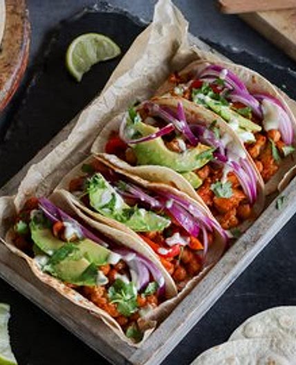 BBQ Cauliflower and Chickpea Tray Bake