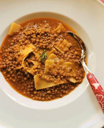 Umbrian Lentil Soup with Pasta