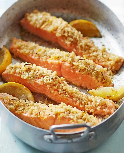 Lemon & black pepper crusted salmon