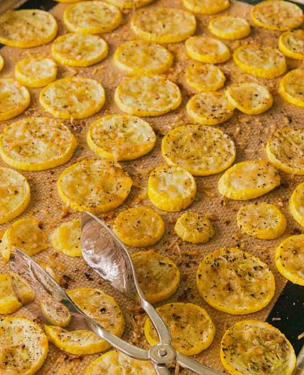 Crispy Parmesan Yellow Squash (Baked or Air-Fried