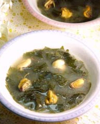 홍합미역국